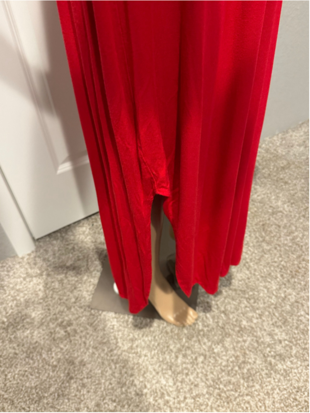 Women's fraiche by J Red sleeveless Deep V-Neck Pull-on Knit Maxi Dress Size M - Picture 3 of 10